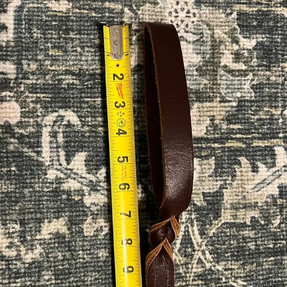 New Scott Pet Leather Dog Leash Brown Brass Snap 6ft